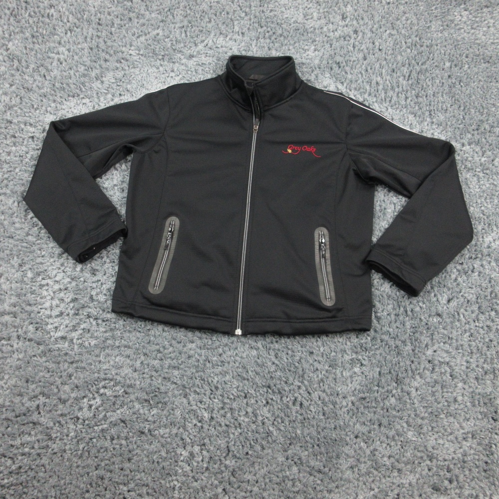 Zero Restriction Jacket Mens Medium Tour Series Golf Full Zip Grey Oaks Polyeste